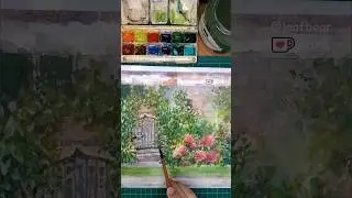 Watercolor Painting of the Thornburg Castle, Bristol, UK #watercolorpainting #paintingtimelapse