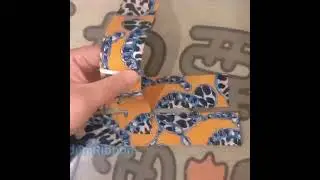 Printed ribbon handmade hairpin