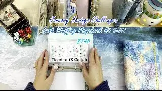 Savings Challenges for January Paycheck#2 1-18 $148 Cash Stuffing | 100 Envelope, Yahtzee, UNO