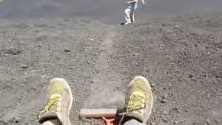 Sledding Down Volcano Cerro Negro, Nicaragua
