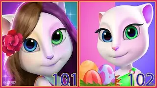 MY TALKING ANGELA 101 vs MY TALKING ANGELA 102(Two Screens) | Android Gameplay Walkthrough Part 23