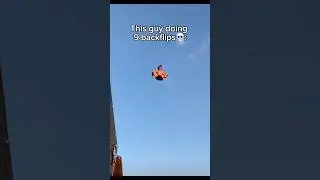 9 backflips on a trampoline😲🤯