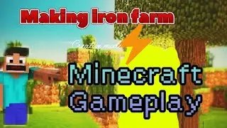 Minecraft gameplay 😍||Building iron farm|| creative flatworld ❤️ || first part on YouTube #minecraft