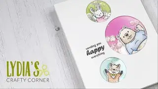 Adorable DIY Animal Cardmaking Tutorial - Lydia's Crafty Corner - Multi Window Shaker Card How-To