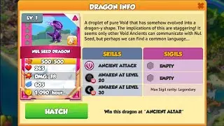 Have You Got Nul Seed Dragon | Opened 213 Ancient Earth Void Tickets | Dragon Mania Legends