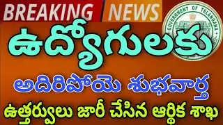 Good News to Employees and Orders issued by Finance Department|ఉద్యోగులకు శుభవార్త చెప్పిన ప్రభుత్వం