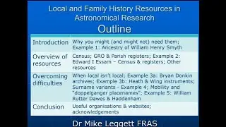 Astronomical history research techniques: Mike Leggett, Carolyn Bedwell, & Bill Barton : 8/10/25