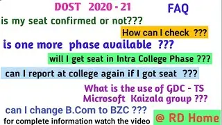 TS DOST intra College Phase Weboptions seat Allotment I Microsoft Kaizala group