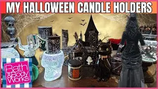 My Entire Halloween Candle Holder Collection | Bath & Body Works | #codeorange #bathandbodyworks