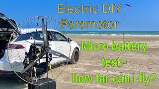 100kg thrust Electric paramotor micro battery range test with a new lightweight 24s semi-solid pack