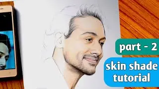 how to draw tiger shroff drawing | skin shade tutorial with doms colour pencil