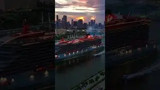 Sailing into paradise on this beautiful cruise ship! 🌅🚢
