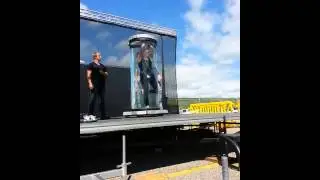 Lady houdini water torture cell escape slow motion