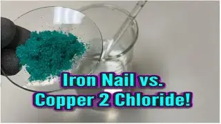Nail vs. Copper 2 Chloride in RamZland!⚗️ Fe+CuCI2&rarr;FeCl2+Cu  #STEM #Redox #RamZland #Chemistry