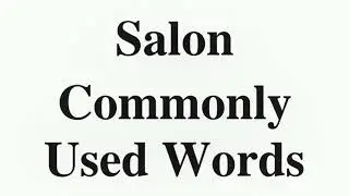 Most used Sinhala words in the salon and Beauty parlour in spoken Sinhala/ Basic Sinhala