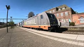 Hectorrail 241.004 med container-trailertog