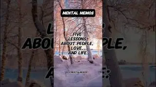 Lessons About People, Love And Life: #shorts