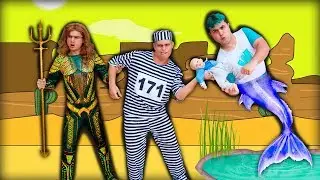 MALOUCOS FINGE BRINCAR DE SEREIA E SALVA BEBÊ REBORN COM SUPER HERÓI