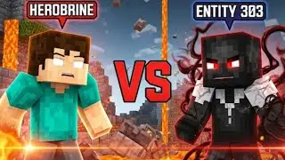 Minecraft herobrine vs entity 303 [please Subscribe] 