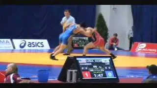Jason Chamberlain (USA) dec. Yun-Han Lee (KOR), 66 kg men's freestyle at Junior Worlds