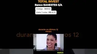 BANCO BANESTES S/A : pagou 8,06% de dividendos no ultimo ano  #investimentos #dividendos #trader