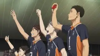 Haikyuu!! Daichi holds up michimiya&rsquo;s lucky charm