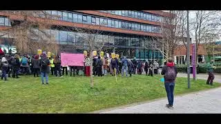 photos from Manchester Oxford road university's protest's and police