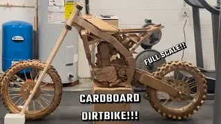 Full scale cardboard Honda dirt bike (up to date on the project)