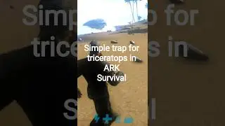 How to make a simple trap for triceratops in Ark survival #ark #gaming #triceratops #tutorial
