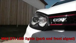 MK6 GTI LED lights install (park, front signal and licence plate)