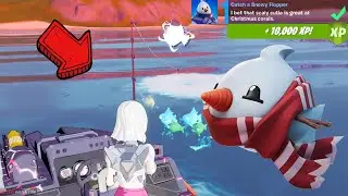 Catch a Snowy Flopper to Unlock Snowmando's Skin | Fortnite Operation Snowdown Quests
