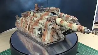 Forgeworld Valdor Tank Hunter (desert / scrub airbrush Camo)