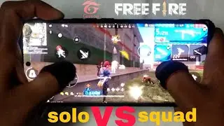 solo vs squad 💪 free fire gameplay full⚡setting 2finger Handcam power 
