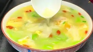 How To Make Loofah Soup With Bean Curd Skin And Eggs