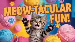 Happy Kitten Meow Song for Kids Cute Cat Dance and Singing Nursery Rhyme with Fun Music