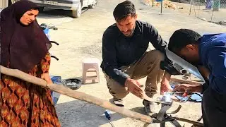 A Simple Day in Nomadic Life | Repairing the Tiller, School Morning & Shared Meals