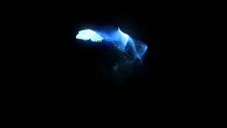 Beautiful Flying Butterfly with Blue Particles  Free stock footage No Copyright