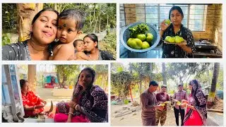 গাছের কাঁচা টমেটো দিয়ে নতুন পদ্ধতিতে রান্না করে কাকা জ্যাঠাদের খাইয়ে খুব আনন্দ পেলাম