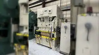 150 TON KOMATSU DOUBLE CRANK USED MECHANICAL PRESS FOR SALE MODEL OBW150-2, YEAR 1987