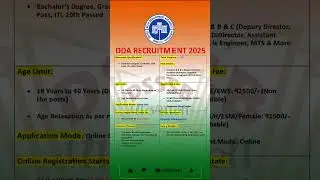 DDA Recruitment 2025 | 1732 Posts Vacancy | Apply Online