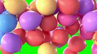 Bal&otilde;es de festa subindo em Chroma Key | ACK