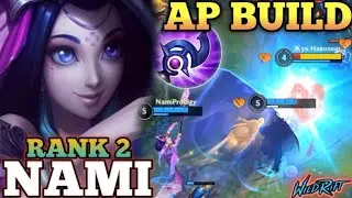 NAMI AP BUILD DAMAGE! SUPPORT KILLER - TOP 2 GLOBAL NAMI BY NamiProdigy - WILD RIFT