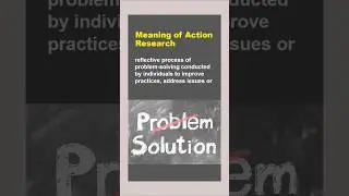 Meaning and Steps of Action Research| Education| Research #educationalresearch #education #research