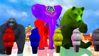 Gorilla Bear Elephant Dance for Children's | If you are happy and you know it Nursery Rhyme