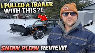 Обзор снегоуборочного отвала KFI Cam Am Maverick X3 Max. Сломали ли мы его при буксировке прицепа?