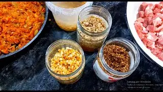 Каши с мясом домашние консервы