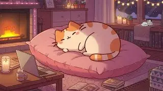 Mochi Cat’s Sleepy Winter Night 💤 Chill Lofi Beats for Study, Focus ❄️ Beats To Sleep Chill To