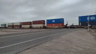 Monster EB BNSF Port Stack Train At Newberry Springs CA! #bigbossrailfanner