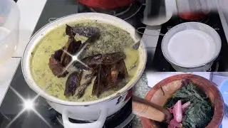 HOW TO COOK MASHED CASSAVA LEAVES w/ DRIED SMOKE FISH