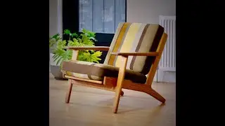2 x Genuine Hans J. Wegner Plank Chairs For Sale Email plank@mohobo.com for more information